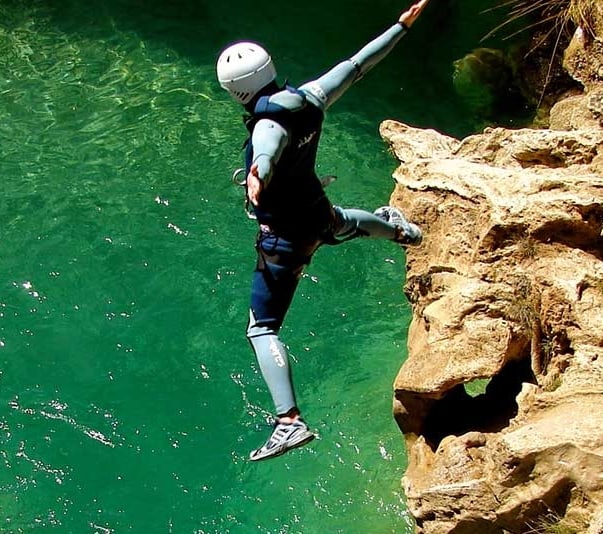 Canyoning adventure sports on the Costa Tropical de Granada