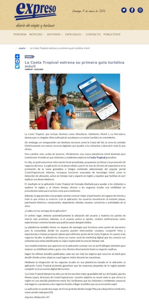 costa tropical app expreso